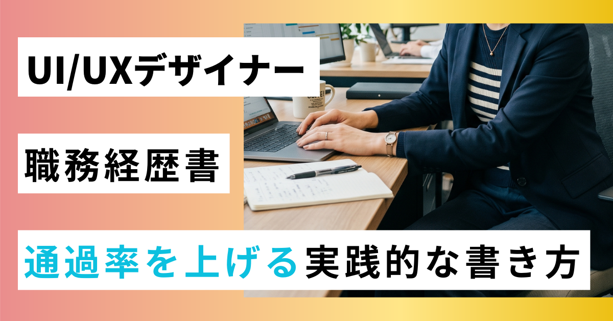 微経験UI/UXデザイナーの職務経歴書｜ポートフォリオと合わせて評価される書き方