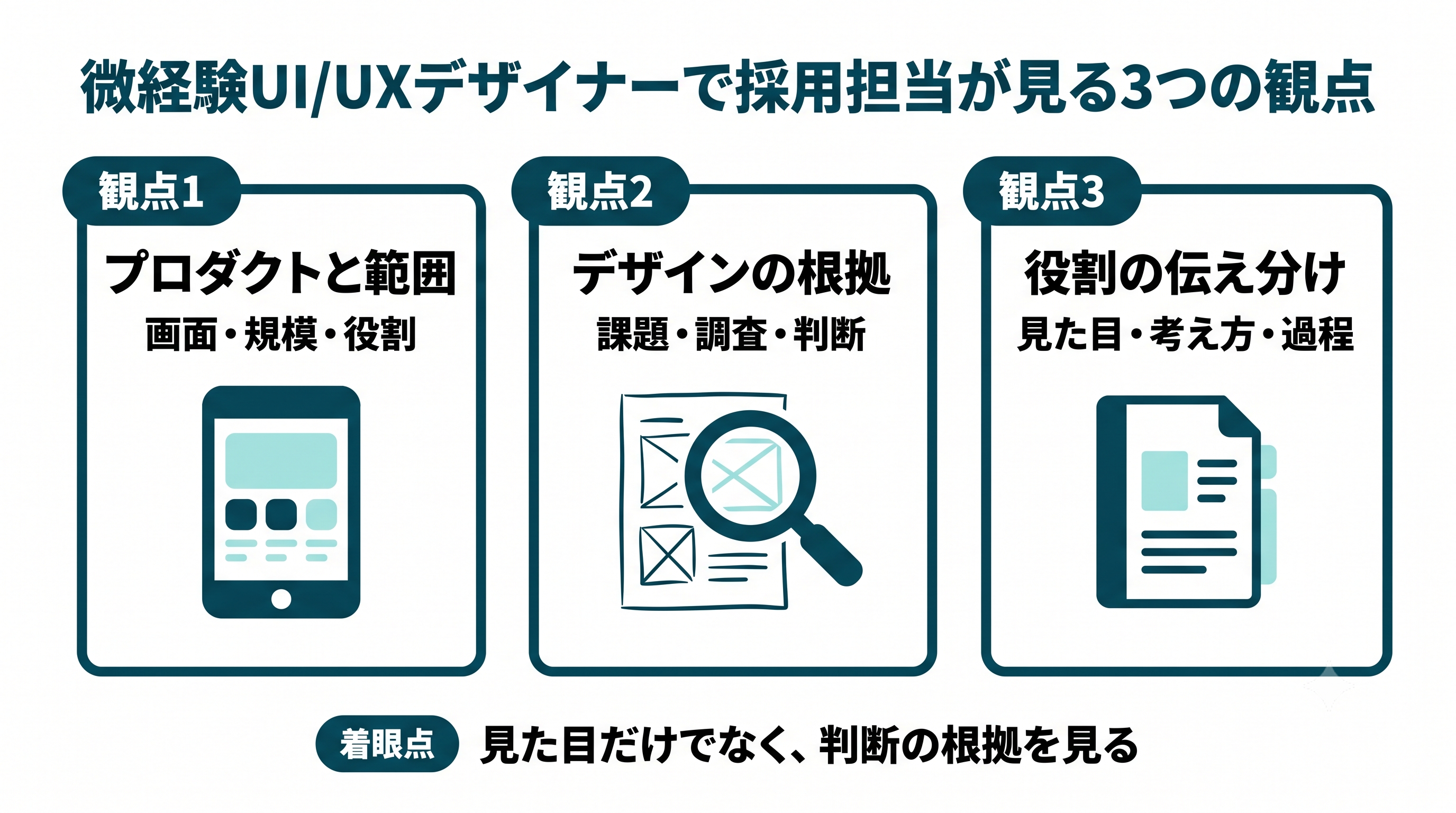 微経験UI/UXデザイナーで採用担当が見る3つの評価ポイント